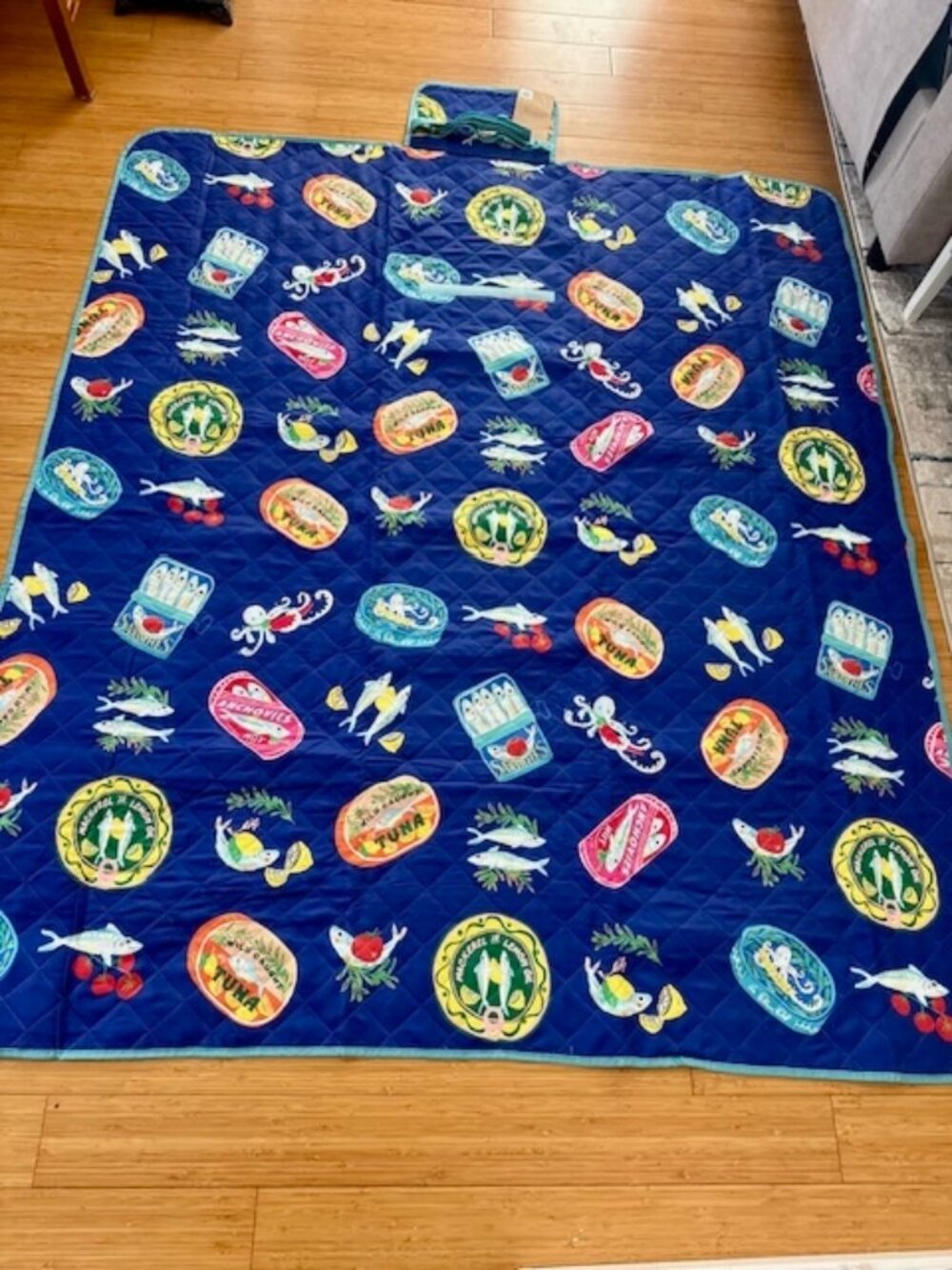Tinned-Fish Themed Roll Up Picnic Blanket - Picture 8 of 13